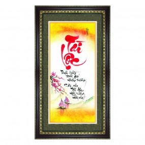 Tranh thư pháp vẽ tay chữ - TÀI LỘC -
